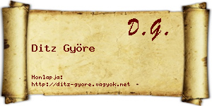 Ditz Györe névjegykártya